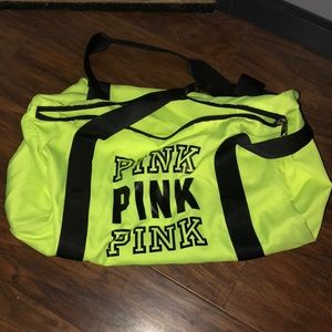Victoria’s Secret pink duffel bag